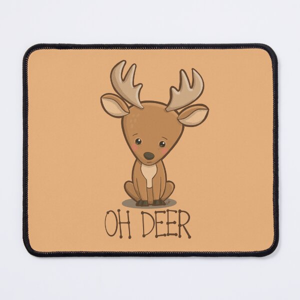 Item preview, Oh Deer - cute worried little kawaii deer designed and sold by Cyndi Carlson Draws.