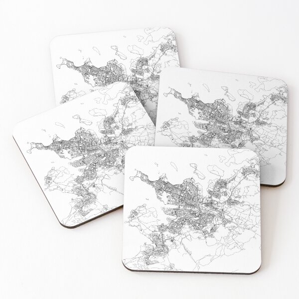 Item preview, Reykjavik White Map designed and sold by multiplicitymap.
