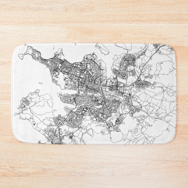 Item preview, Reykjavik White Map designed and sold by multiplicitymap.