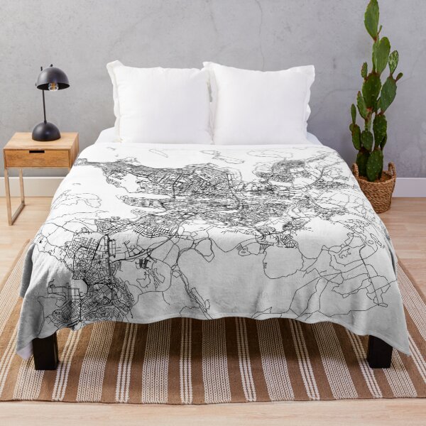 Item preview, Reykjavik White Map designed and sold by multiplicitymap.