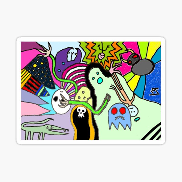 "In My Brain" by Richard F. Yates Sticker
