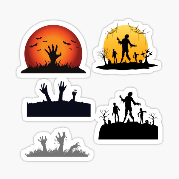 Item preview, Zombie Apocalypse Pack| Great Halloween Fun Stickers For Anyone Who Likes The Undead Walking Zombie designed and sold by House-Of-Pinto.