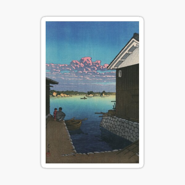 Item preview, Kawase Hasui  HIZEN YOBUKO MORNING (1948) designed and sold by TeeARTHY.