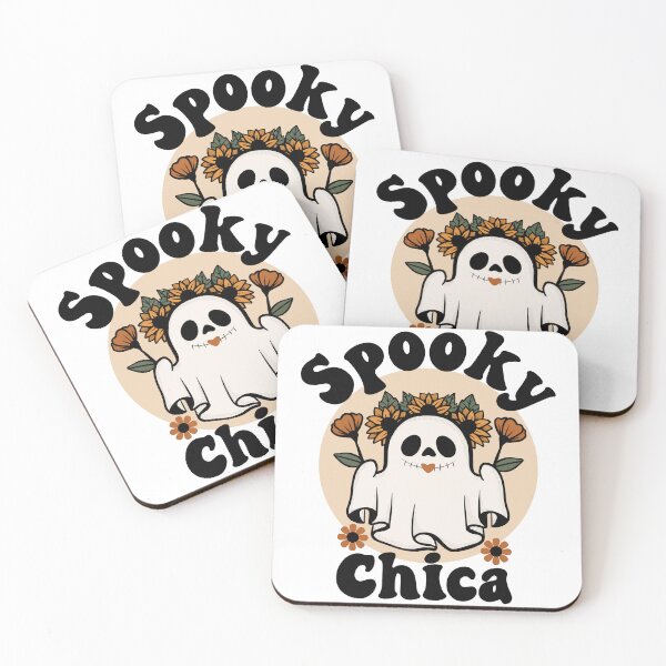 Item preview, Spooky Chica Cute and Funny Retro Ghost with Sunflowers Design designed and sold by PearlMoonGrapes.