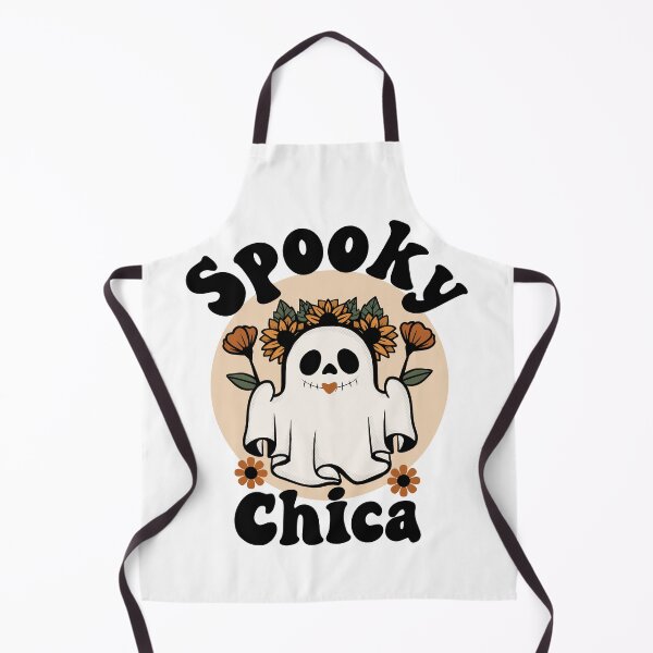 Item preview, Spooky Chica Cute and Funny Retro Ghost with Sunflowers Design designed and sold by PearlMoonGrapes.