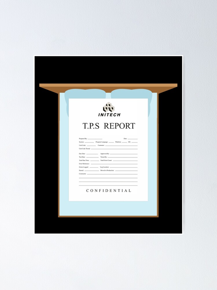 "TPS reports with a cover sheet, Office Space" Poster for Sale by