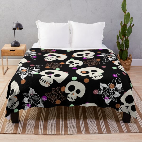 Item preview, Skulls And Thorn Roses Halloween Seamless Patterned designed and sold by Designs By YL.