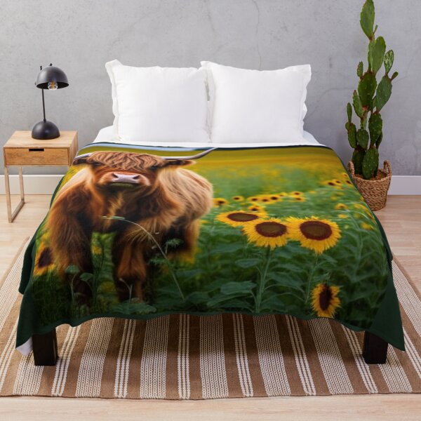 Item preview, Highland Cow in the Sunflowers designed and sold by Ashley Gagnon.