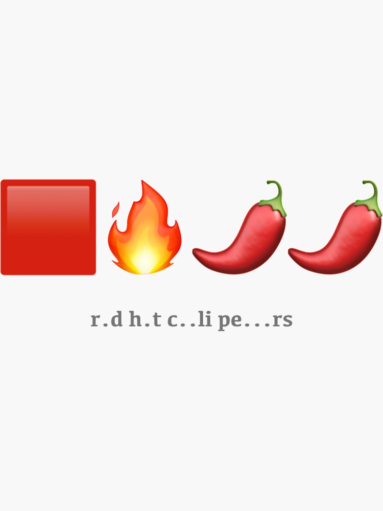 "Red Hot Chili Peppers Emoji Riddle " Sticker for Sale by chrissdesign