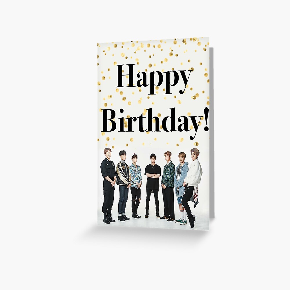 Tarjetas de felicitación «Tarjeta de cumpleaños BTS» de baekgie29