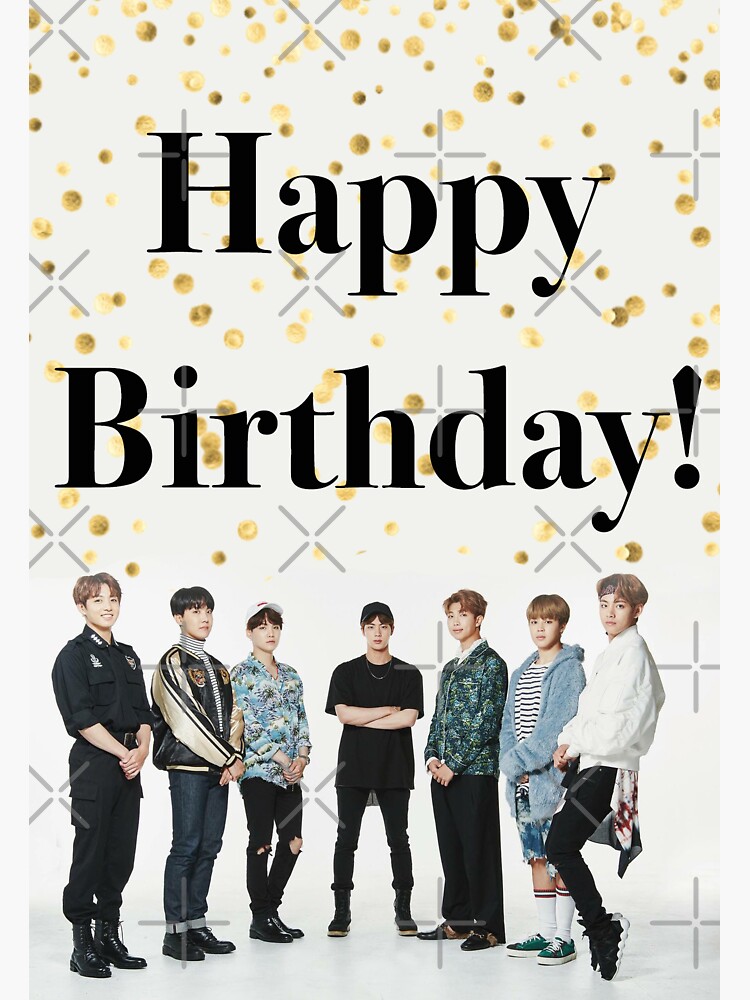 "BTS Birthday Card" Sticker by baekgie29 | Redbubble