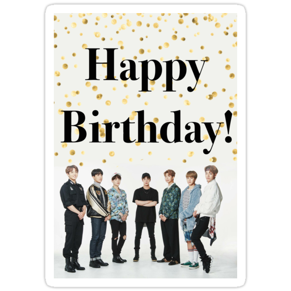 bts birthday card stickers by baekgie29 redbubble