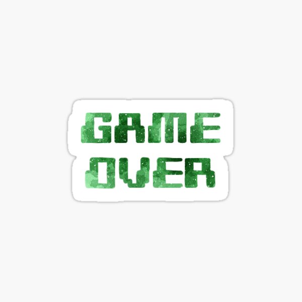 Cute Aesthetic Green Game Over Design Sticker For Sale By Dr3amsinink