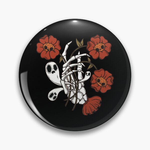 Artikelvorschau, Halloween-Schädel-Handblumen-Geist-Kürbis entworfen und verkauft von SpookySeasonTee.