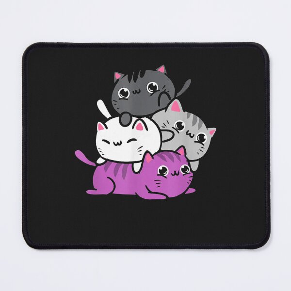 Item preview, Kawaii Cat Pile Asexual Pride designed and sold by hangoxinhxan.
