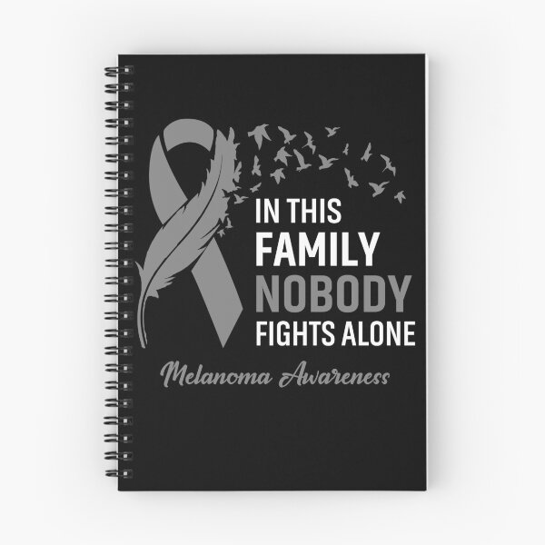 Item preview, In This Family Nobody Fights Alone Melanoma Awareness Feather Ribbon designed and sold by frechettee.