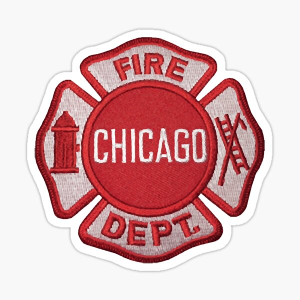 CHICAGO FIRE DEPARTMENT MONOGRAM DECAL STICKER - Holographic, Size 3 -  Chicago Cop Shop