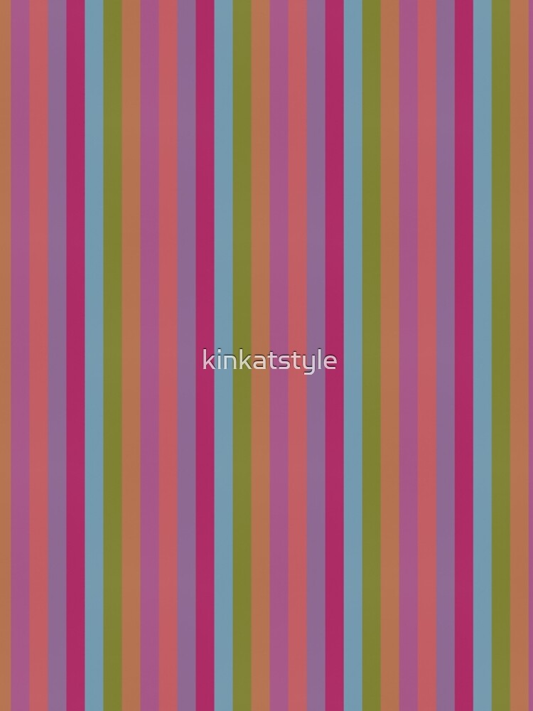 Thumbnail 4 of 4, A-Line Dress, Springing Stripes designed and sold by kinkatstyle.