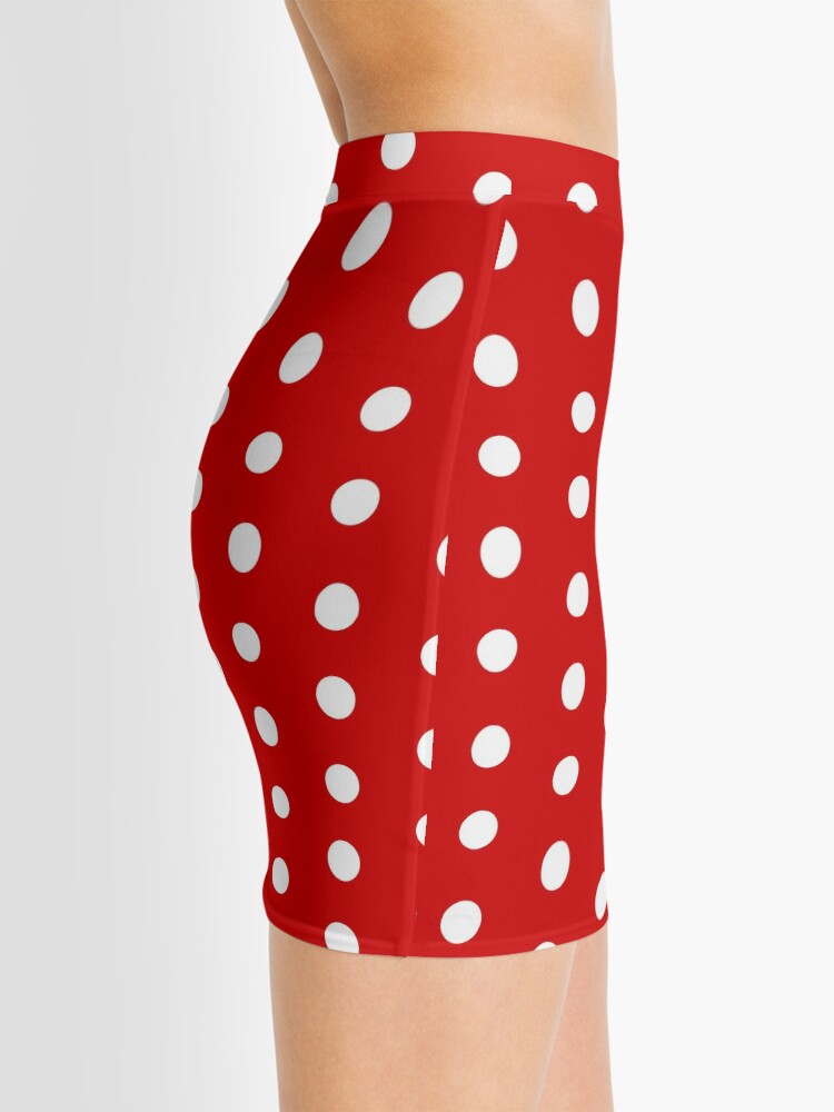 red and white polka dot skirt
