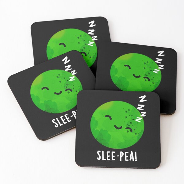 Item preview, Slee-pea Sleeping Funny Pea Puns (Dark BG) designed and sold by punnybone.