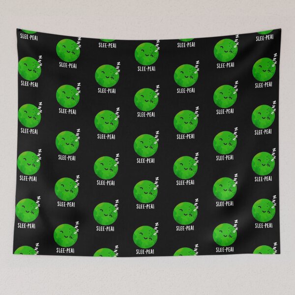 Item preview, Slee-pea Sleeping Funny Pea Puns (Dark BG) designed and sold by punnybone.