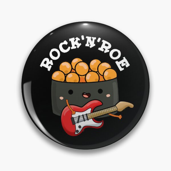 Item preview, Rock And Roe Rock And Roll Funny Sushi Puns (Dark BG) designed and sold by punnybone.