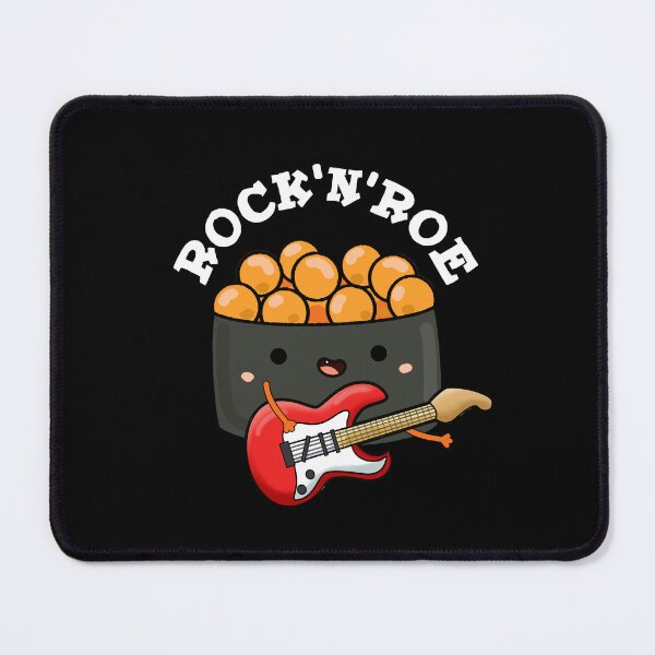 Item preview, Rock And Roe Rock And Roll Funny Sushi Puns (Dark BG) designed and sold by punnybone.
