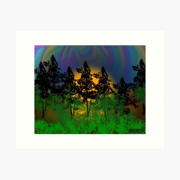 Aperçu de l'œuvre Aurore Boréale Coucher de Soleil créée et vendue par Jacklyn G.  Jones.