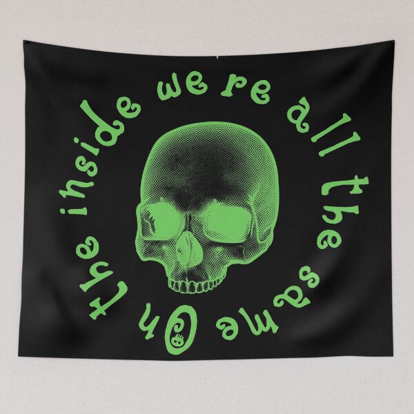 Item preview, On the inside we are all the same - Green Skull designed and sold by SalxSal.