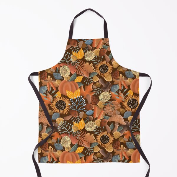 Item preview, Autumn Botanicals on Burnt Umber  designed and sold by MarcyBrennanArt.