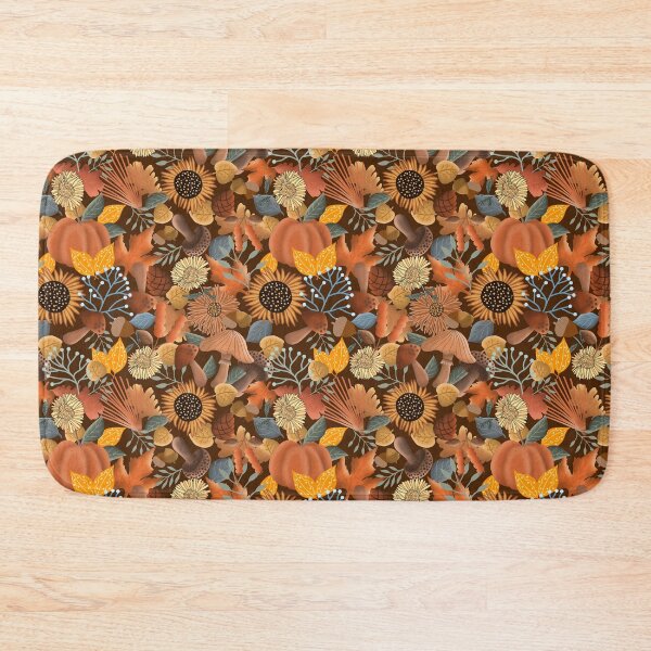 Item preview, Autumn Botanicals on Burnt Umber  designed and sold by MarcyBrennanArt.