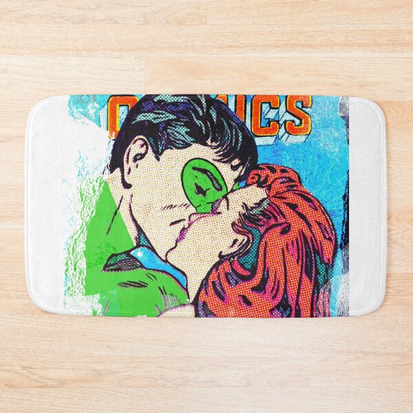 Item preview, Torn Comic book cover | Retro| Superhero kiss  | Vintage | Lichtenstein Inspired designed and sold by spinolator.