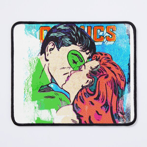 Item preview, Torn Comic book cover | Retro| Superhero kiss  | Vintage | Lichtenstein Inspired designed and sold by spinolator.