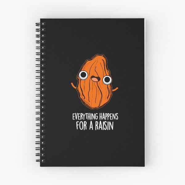 Item preview, Everything Happens For A Raisin Funny Food Puns (Dark BG) designed and sold by punnybone.