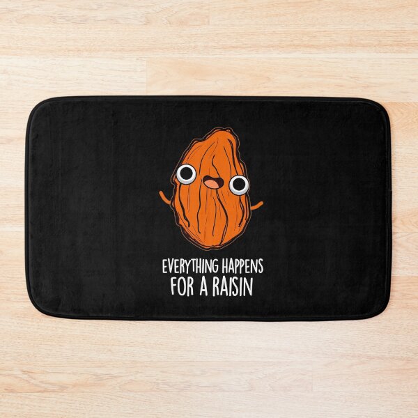 Item preview, Everything Happens For A Raisin Funny Food Puns (Dark BG) designed and sold by punnybone.