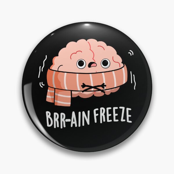 Item preview, Brain Freeze Funny Biology Anatomy Puns (Dark BG) designed and sold by punnybone.