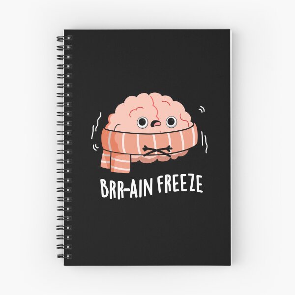 Item preview, Brain Freeze Funny Biology Anatomy Puns (Dark BG) designed and sold by punnybone.