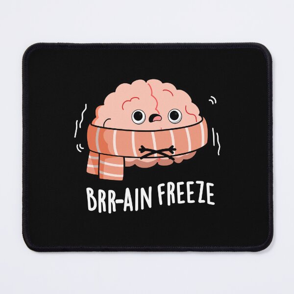 Item preview, Brain Freeze Funny Biology Anatomy Puns (Dark BG) designed and sold by punnybone.