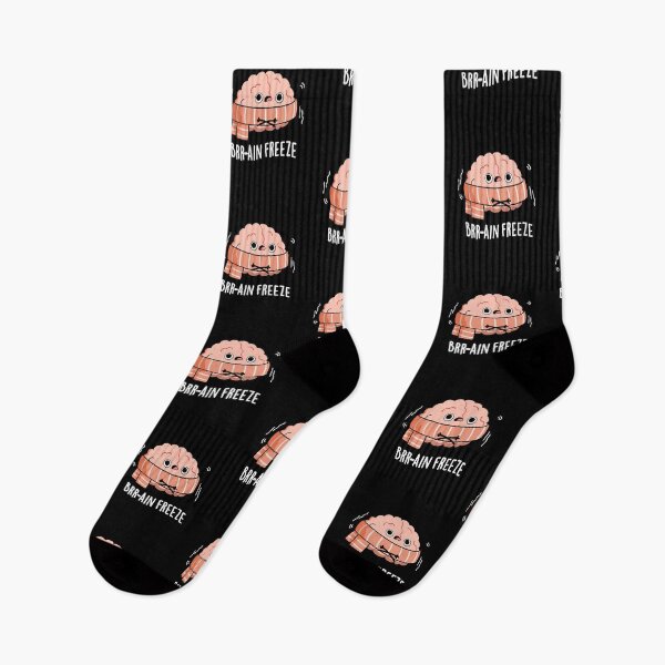 Item preview, Brain Freeze Funny Biology Anatomy Puns (Dark BG) designed and sold by punnybone.