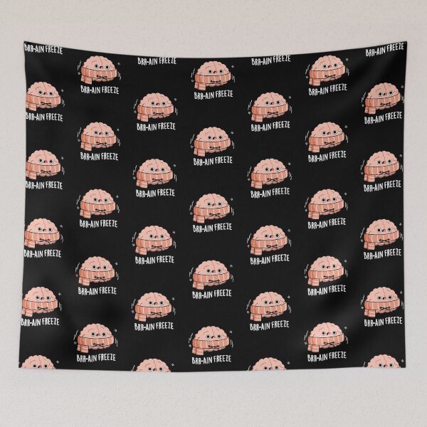 Item preview, Brain Freeze Funny Biology Anatomy Puns (Dark BG) designed and sold by punnybone.