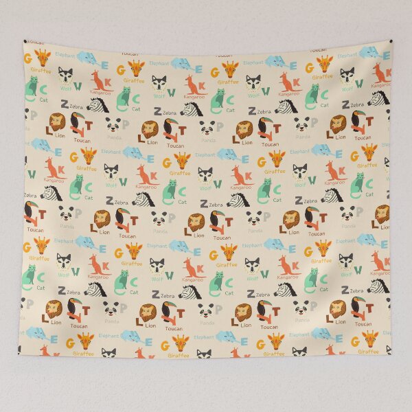 Item preview,  Alphabet with animal friends pattern designed and sold by LaBelleMaison.