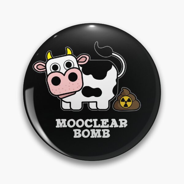 Item preview, Mooclear Bomb Funny Cow Pun (Dark BG) designed and sold by punnybone.