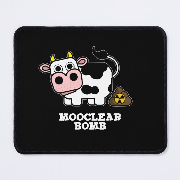 Item preview, Mooclear Bomb Funny Cow Pun (Dark BG) designed and sold by punnybone.