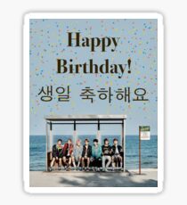 BTS Birthday Card Sticker