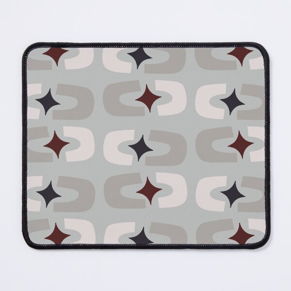 Item preview, Retro Core Geometric Rectangles And Cosmic Sparkle Stars Mod Pattern Grayish Blue designed and sold by scorpiolane.