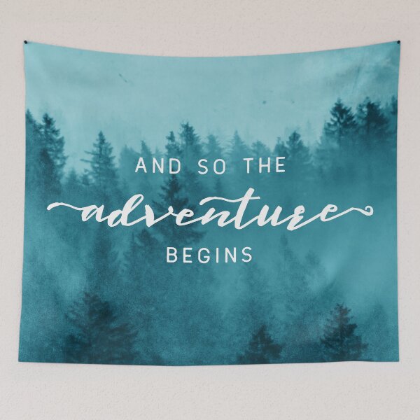 Item preview, And So The Adventure Begins - Turquoise Forest designed and sold by artcascadia.