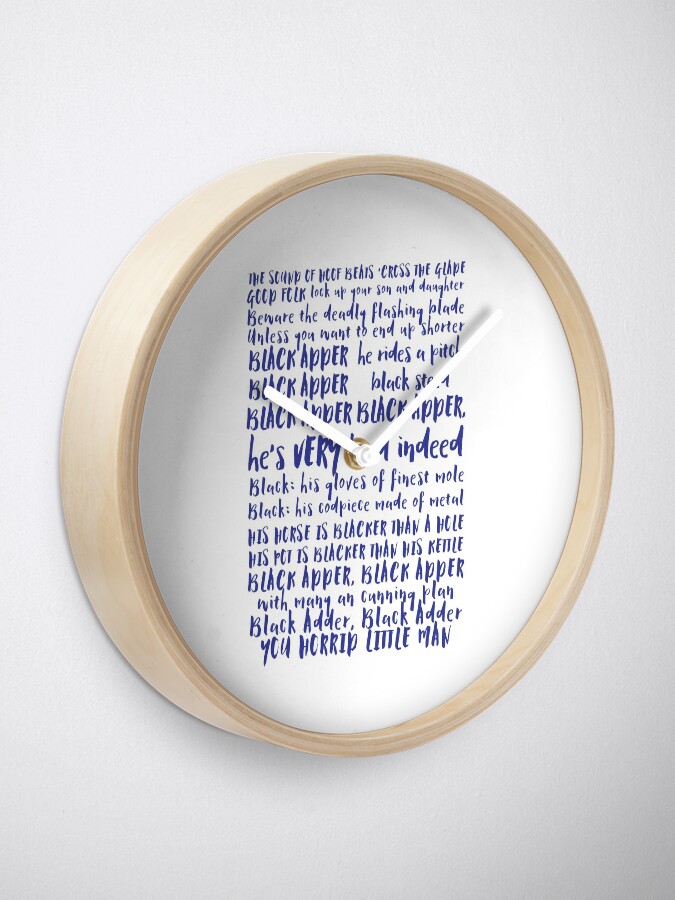 Alternate view of Blackadder Lyrics Clock