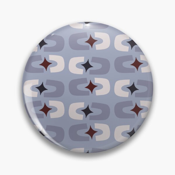 Item preview, Retro Core Geometric Rectangles And Cosmic Sparkle Stars Mod Pattern Pigeon Blue designed and sold by scorpiolane.