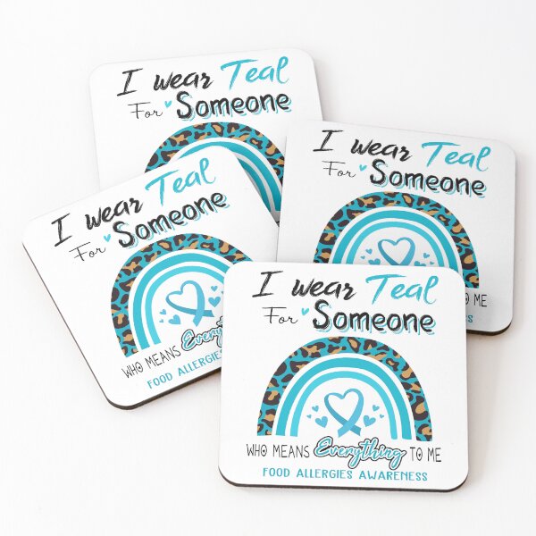 Item preview, Food Allergies Awareness I Wear Teal for Someone Who Means Everything To Me designed and sold by GennieShop.