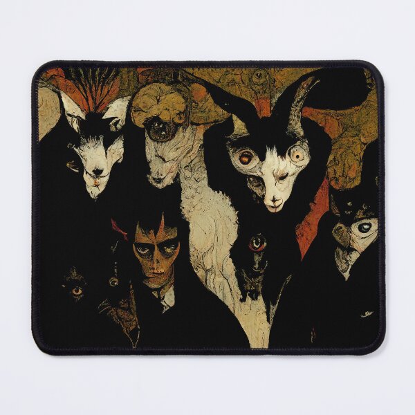 Item preview, Abstract Satanic Potluck Party with Baphomet and Gang designed and sold by MysticAlgorithm.